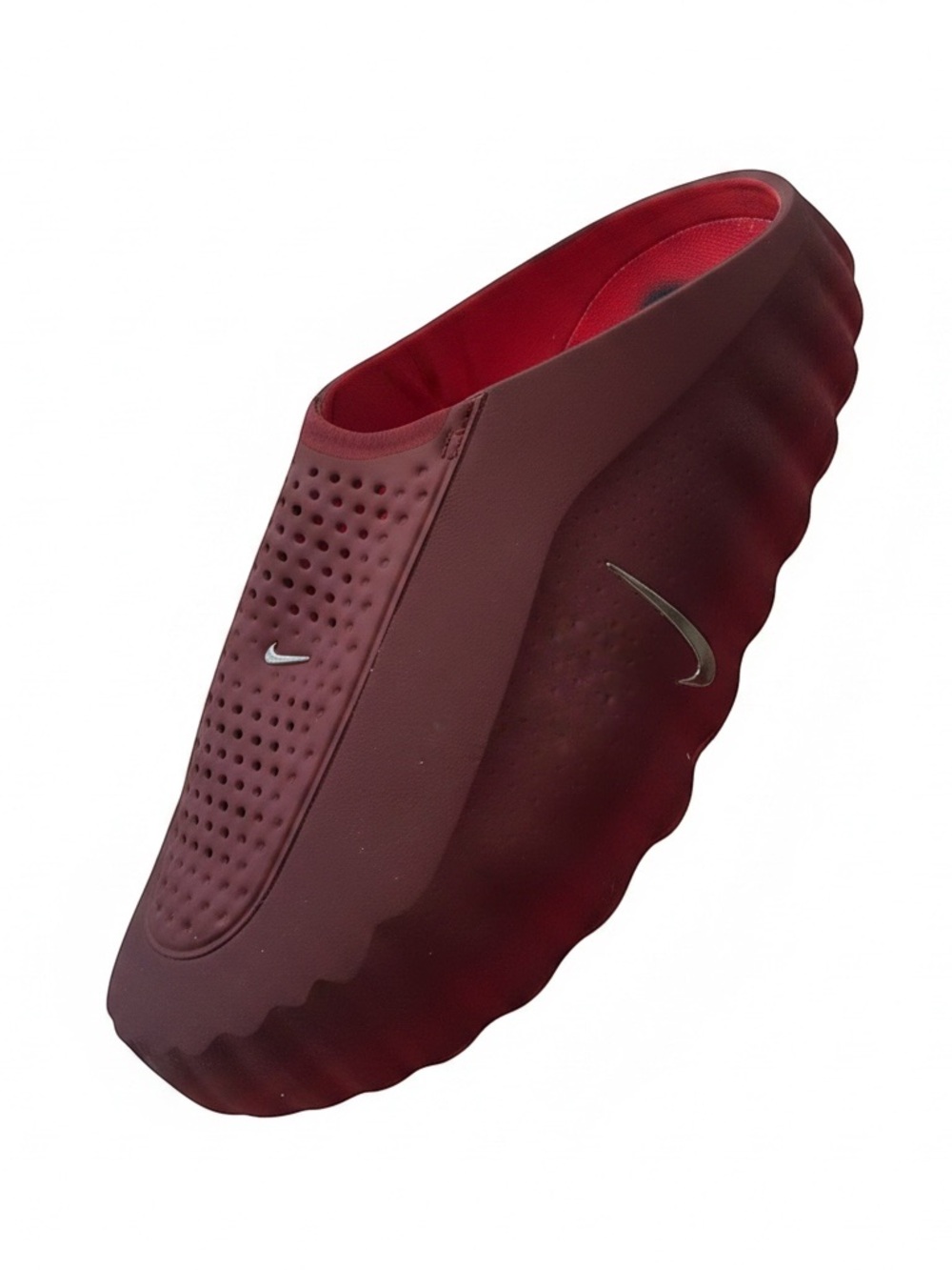 Nike Maroon Slip-On Perforated Foam Clog